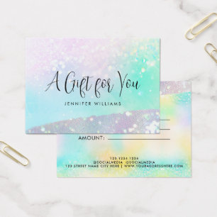 Cartão de Presente para Certificado Moderno Holo G