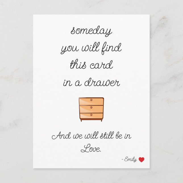 Cartão de presente para namorado para ele Carta de (Frente)