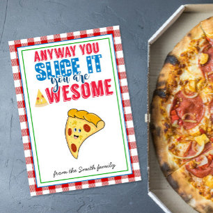 cartão de presente para o professor de pizza de a