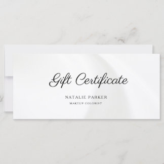 Cartão de Presente Personalizado Simples e Elegant