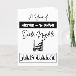 Cartão de presente personalizável para uma noite d