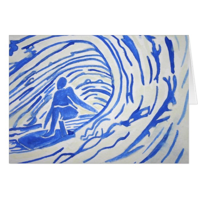 cartão de presente simples do surf (Frente Horizontal)