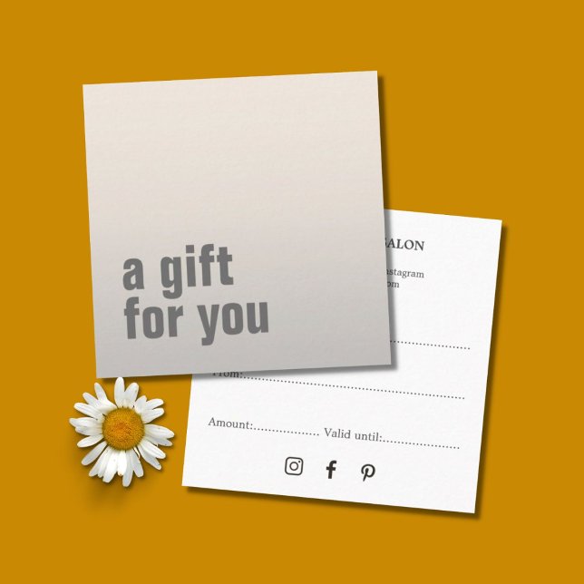 Cartão de Presente Simples Elegante Faux Silver Be (Criador carregado)