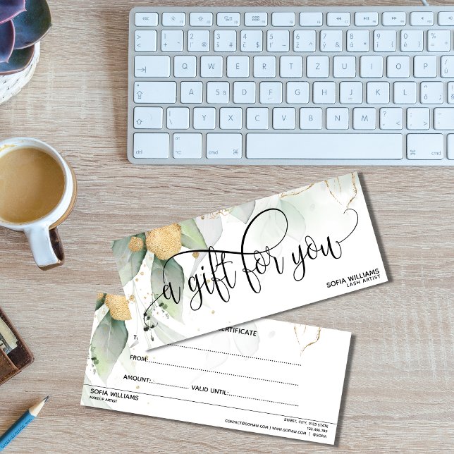 Cartão de Presente Simples para Certificação Moder (Criador carregado)