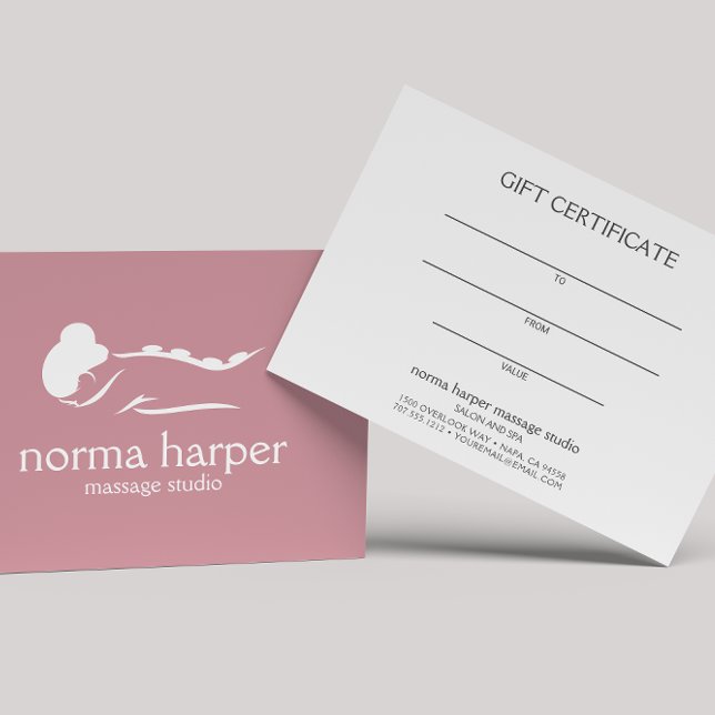 Cartão De Presente Spa Para O Terapêutico De Massa (Criador carregado)