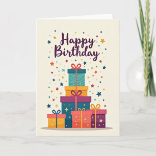 Cartão de Presentes de Aniversário Alegre