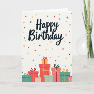 Cartão de Presentes de Aniversário Alegres