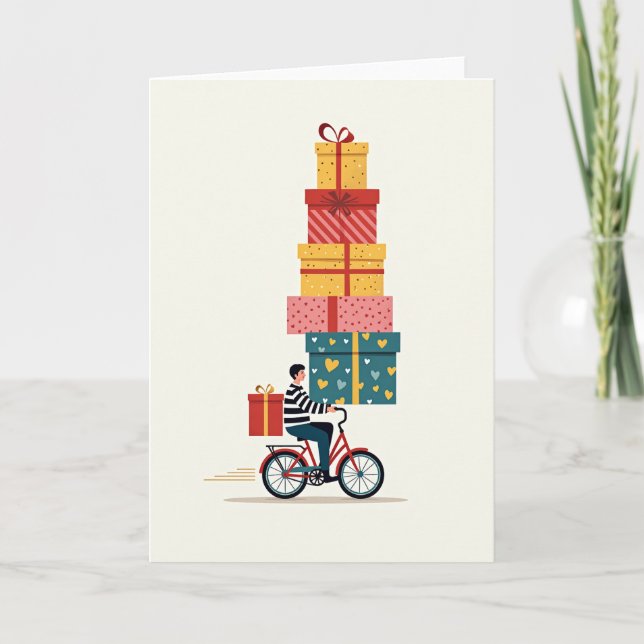 Cartão de Presentes de Aniversário de Bicicleta Al (Frente)