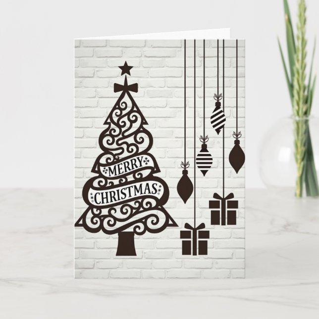 Cartão de Presentes de Árvore de Natal (Frente)