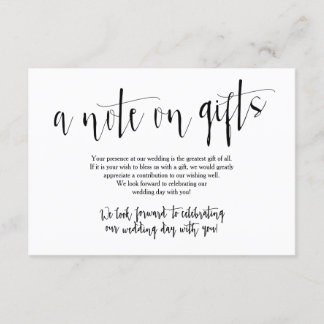 Cartão de Presentes de Casamento Rústico