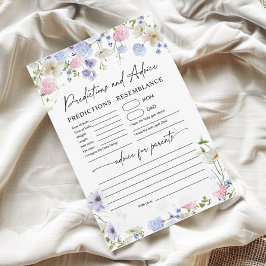 Cartão de previsão e de conselho | jogo de chá de