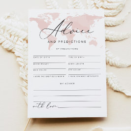 Cartão de Previsições para Bebês de Aventura Rosa-