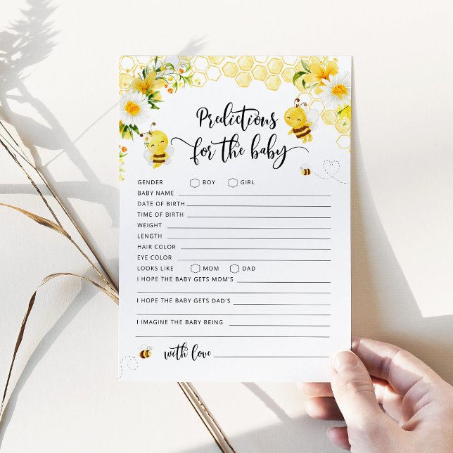 Cartão de previsões de bebê abelha (Criador carregado)