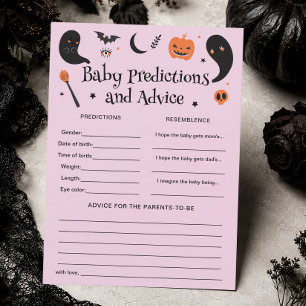 Cartão de Previsões de Chuvinha de Bebê no Hallowe