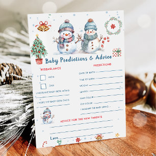 Cartão de Previsões e Conselhos para Bebê de Natal