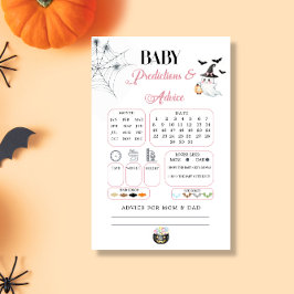 Cartão de Previsões e Conselhos para Bebê Pequeno 