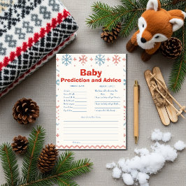 Cartão de Previsões e Dicas Bébé Baby Après