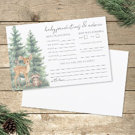 Cartão de Previsões para Bebês da Aventura Woodlan