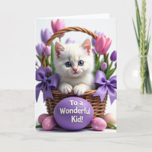 Cartão de Primavera de Gatinho Fofo