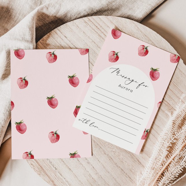 Cartão de primeira vez da cápsula de morango (Criador carregado)