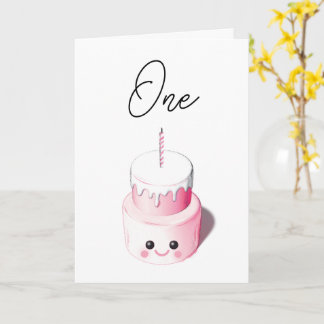 Cartão de primeiro aniversario MiniCake para Menin