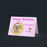 Cartão de primeiro aniversario para uma filha<br><div class="desc">Cartão de primeiro aniversario delicioso para uma menina especial</div>