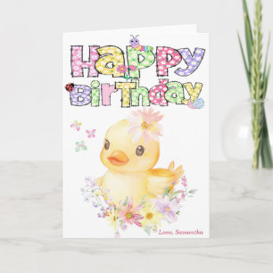 Cartão de Primeiro Aniversário Personalizado com P