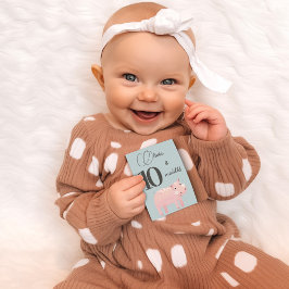 Cartão de Primeiro Ano "Animais Selvagens Cortes"