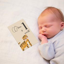 Cartão de Primeiro Ano "Animais Selvagens Cortes"