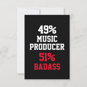 Cartão de Produtor de Música Incrível