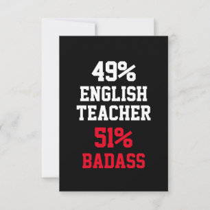 Cartão de Professor de Inglês Incrível