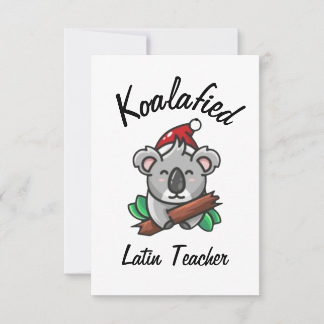 Cartão de Professor de Latim Koalafied (Frente)