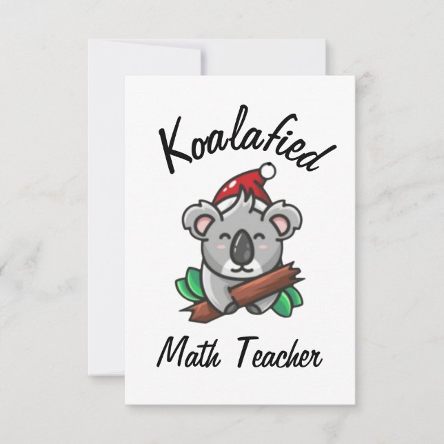 Cartão de Professor de Matemática Koalafied (Frente)
