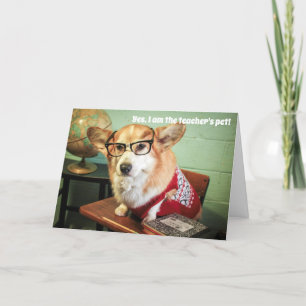 Cartão de professor/escola de Corgi