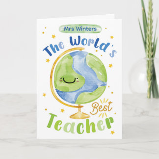 Cartão de Professor Mundial Personalizado – Globo 