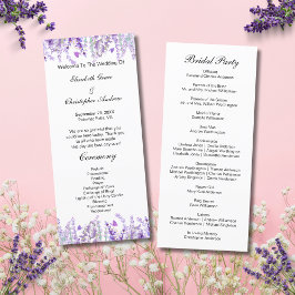 Cartão de Programa de Casamento Botânico Floral La