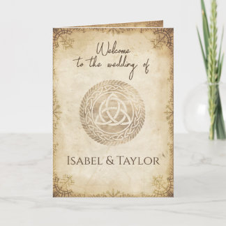 Cartão de Programa de Casamento de Viking Único