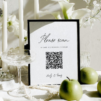 Cartão de Programa de Casamento Minimalista Modern