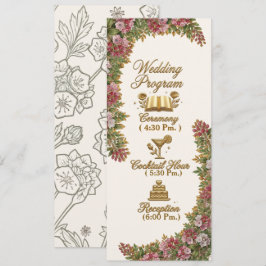 Cartão de Programa de Casamento Pennsylvania Mount