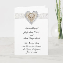 Cartão De Programa De Casamento Unicórnio E Lace