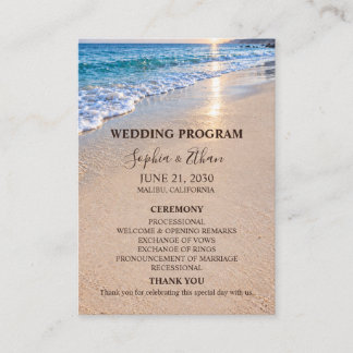 Cartão de Programa de Cerimônia de Casamento na Pr