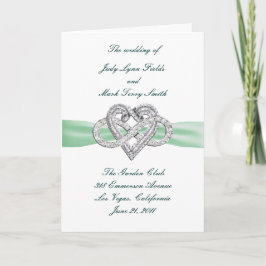 Cartão de Programa de Coração Verde Infinito