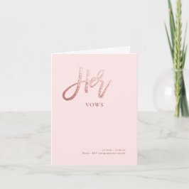 Cartão de Promessas DIY Cores Chic Falso Rose Gold