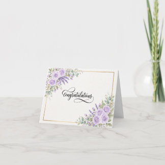 Cartão de Promoção Floral Roxa