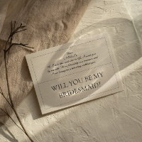 Cartão de Proposta Clássico Elegante Vintage Bride