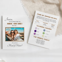 Cartão de Proposta da Photo Bridesmaid