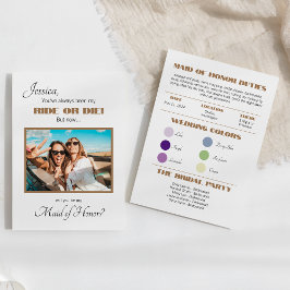 Cartão de Proposta da Photo Bridesmaid