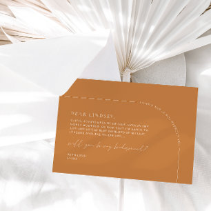 Cartão de Proposta da Terracotta Elegante Arch Bri