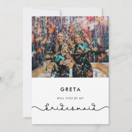 Cartão de proposta de Bridesmaid de ligação cômoda