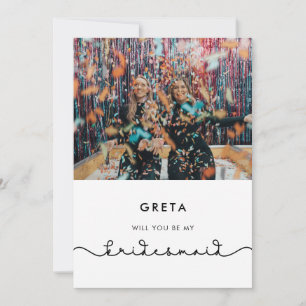 Cartão de proposta de Bridesmaid de ligação cômoda